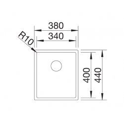 Zlewozmywak Blanco CLARON 340-IF stal Durinox z InFino 523 388